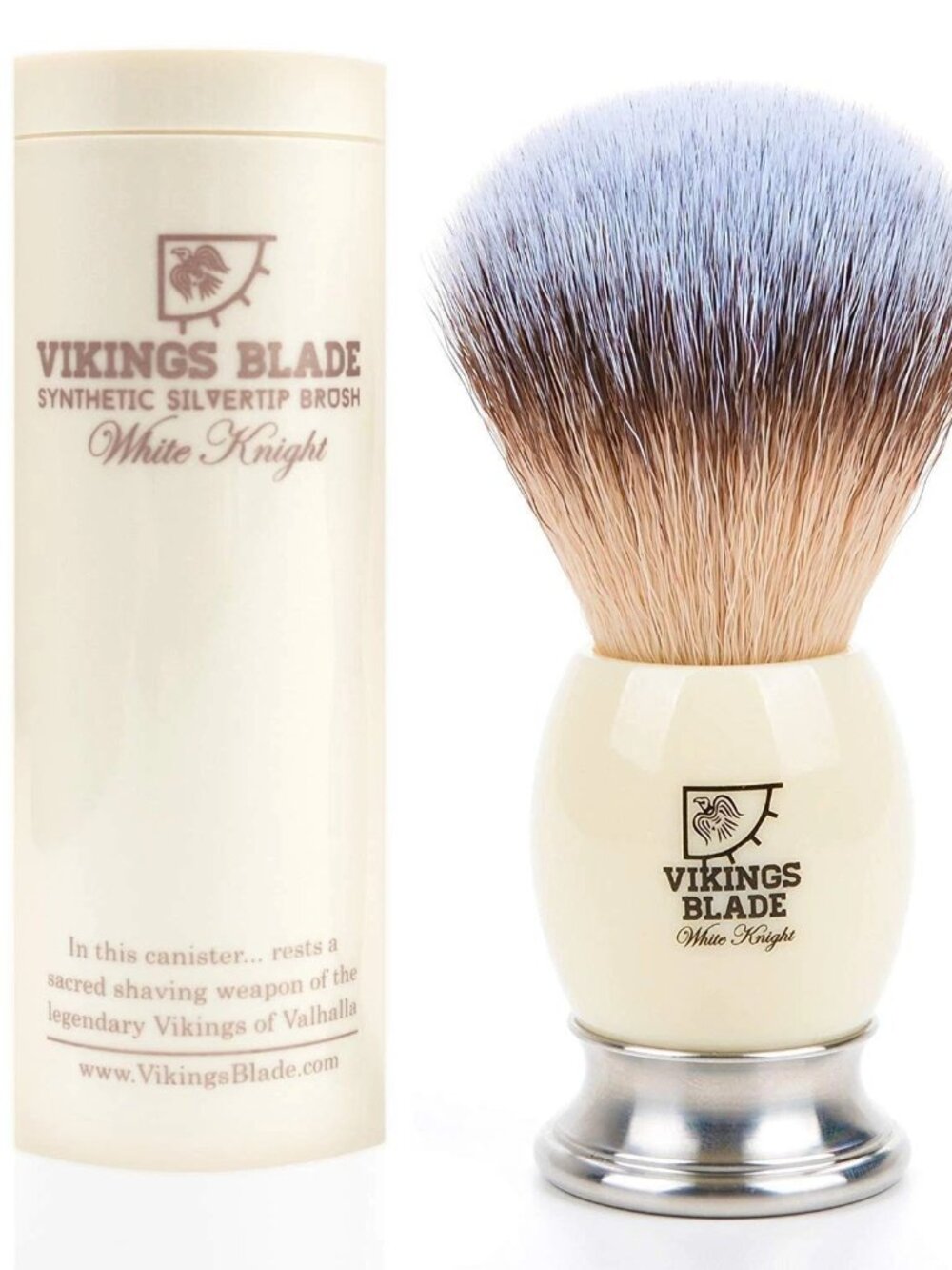 VIKINGS BLADE White Knight Luxury Shaving Brush silvertip Ultra Heavy Acrylic